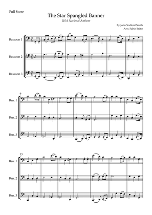 The Star Spangled Banner (USA National Anthem) for Bassoon Trio