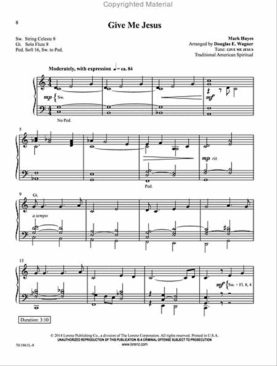 Mark Hayes: Hymns for Organ, Vol. 2 Organ Solo scores gallery preview page 2