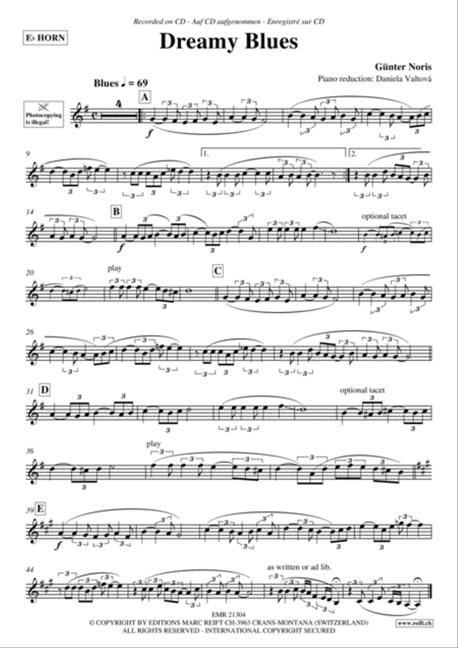 Dreamy Blues Horn scores gallery preview page 3