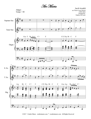 Ave Maria (Duet for Soprano and Tenor Saxophone)