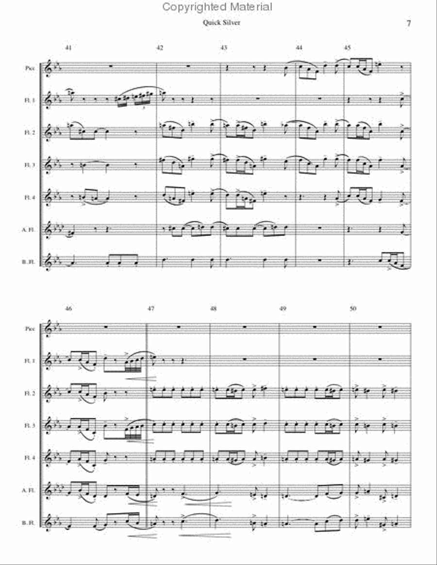 Quick Silver Quick Silver Flute Choir scores gallery preview page 11