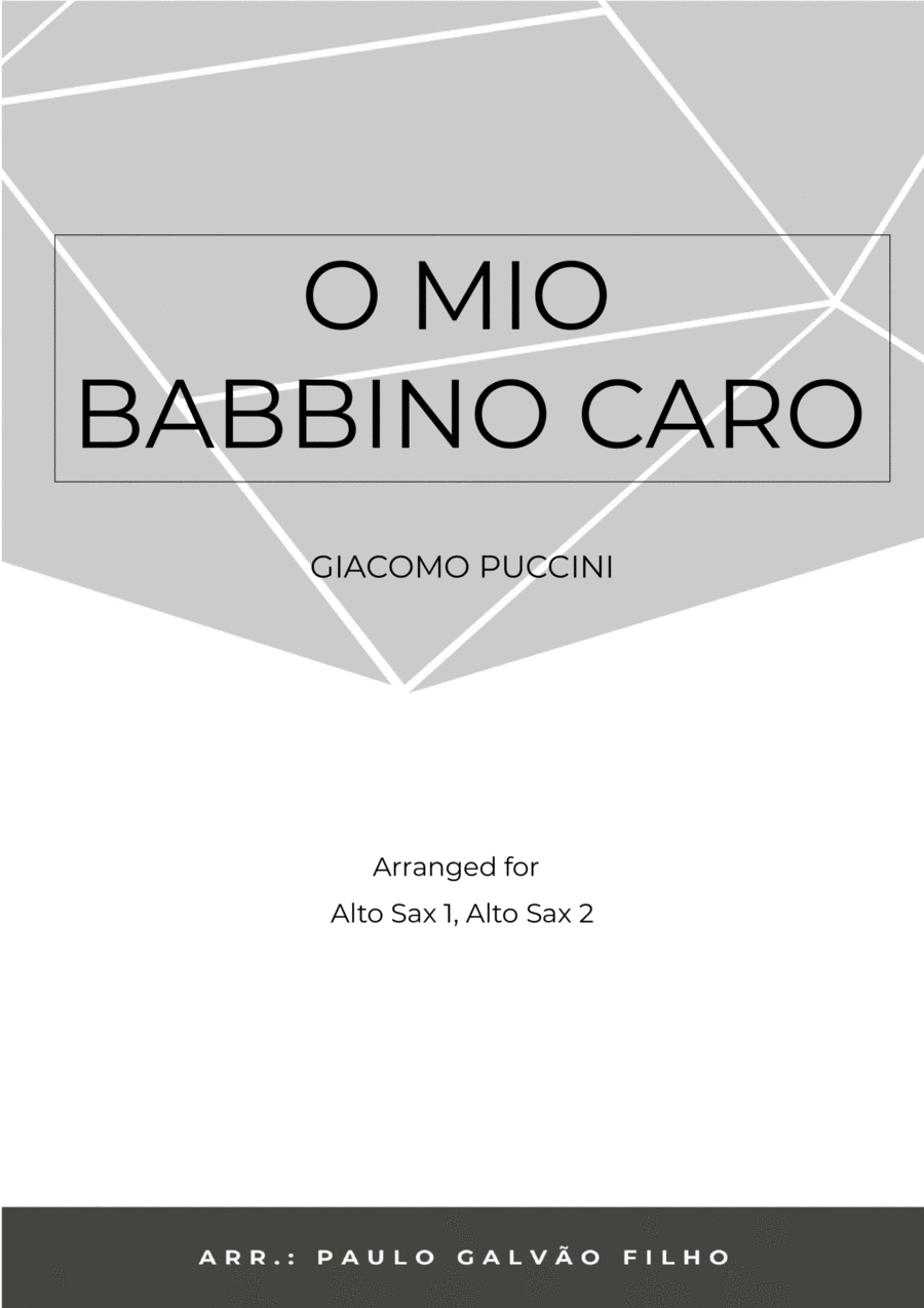 O MIO BABBINO CARO - SAX ALTO DUET Woodwind Duet scores gallery preview page 1