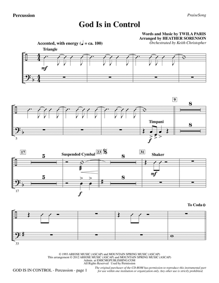 God Is In Control (arr. Heather Sorenson) - Percussion