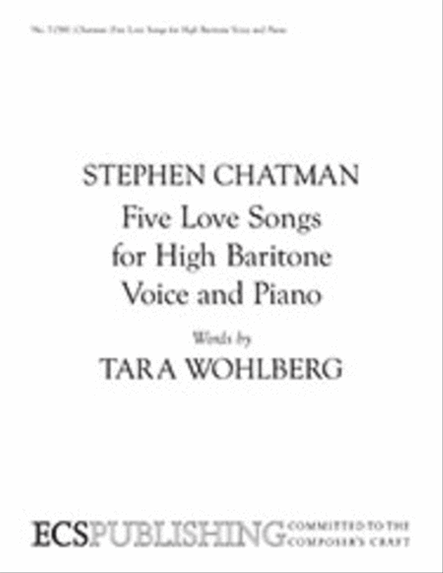 Five Love Songs for High Baritone Voice and Piano High Voice scores gallery preview page 1