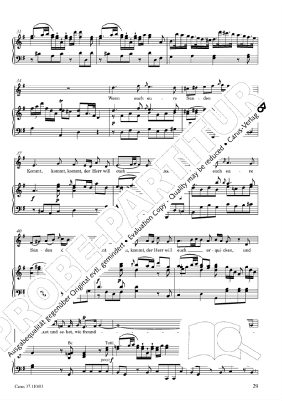 Markuspassion. Werkausgabe Reihe 1, Bd. 7 (Homilius) 4-Part scores gallery preview page 36