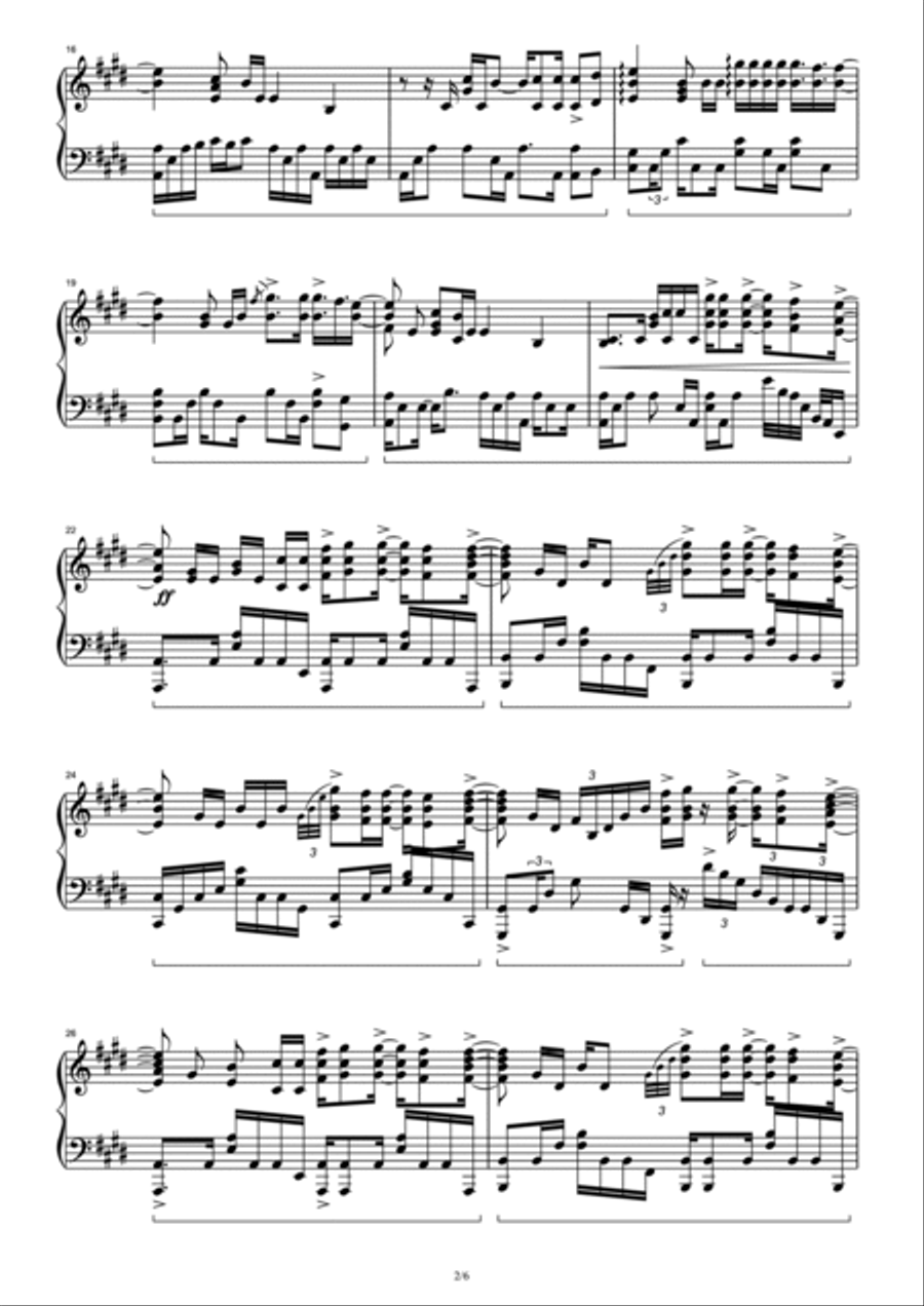 Dehors Piano Solo scores gallery preview page 2