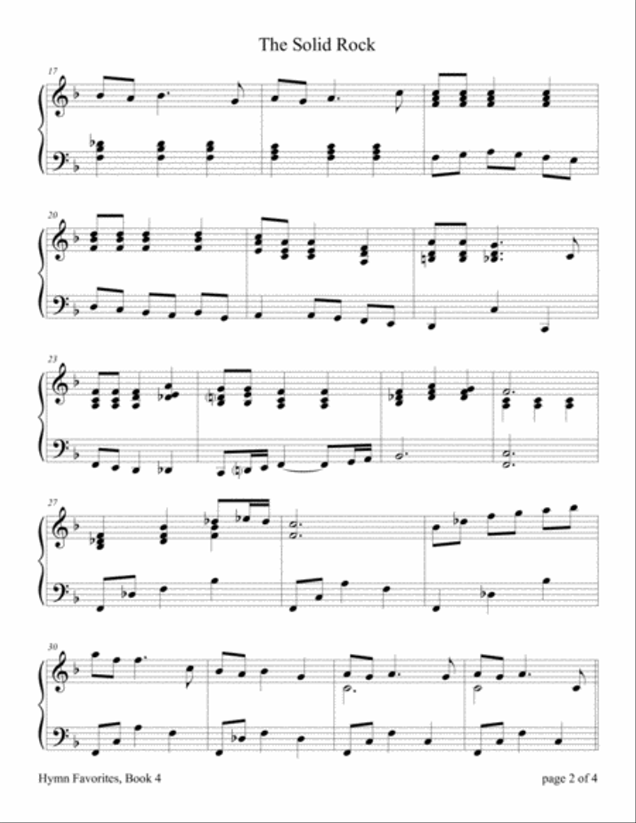 The Solid Rock Piano Solo scores gallery preview page 3