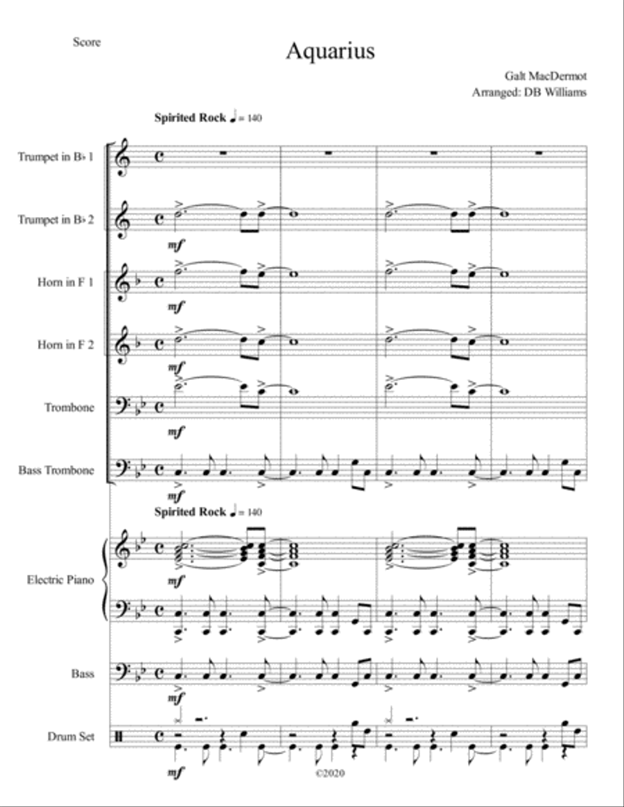 Aquarius Brass Ensemble scores gallery preview page 1