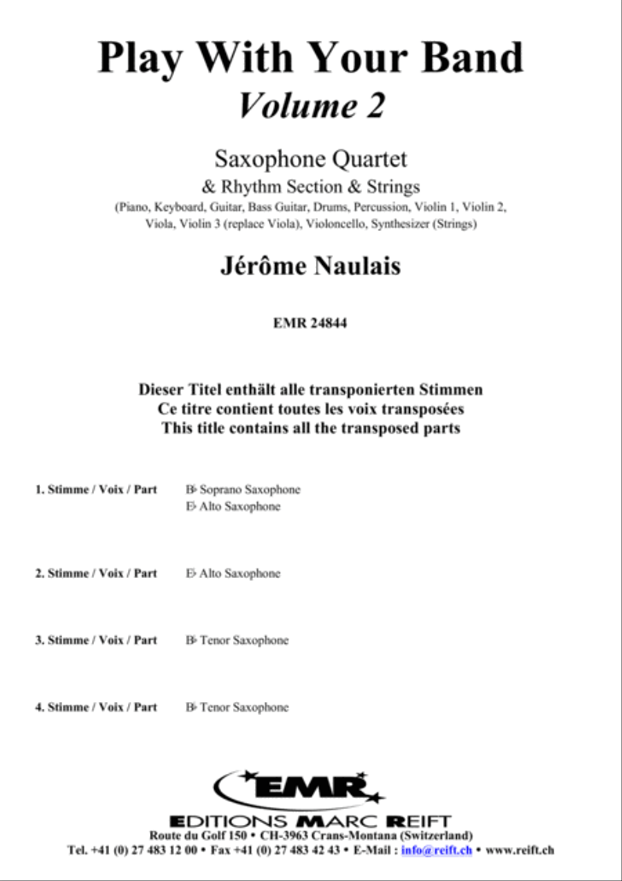 Play With Your Band Volume 2 Saxophone Ensemble scores gallery preview page 3