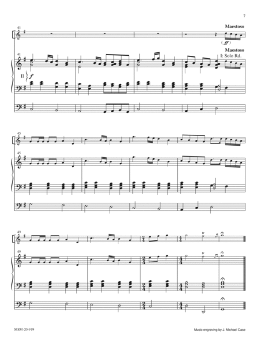 Trumpet Tune in G Trumpet Solo scores gallery preview page 5