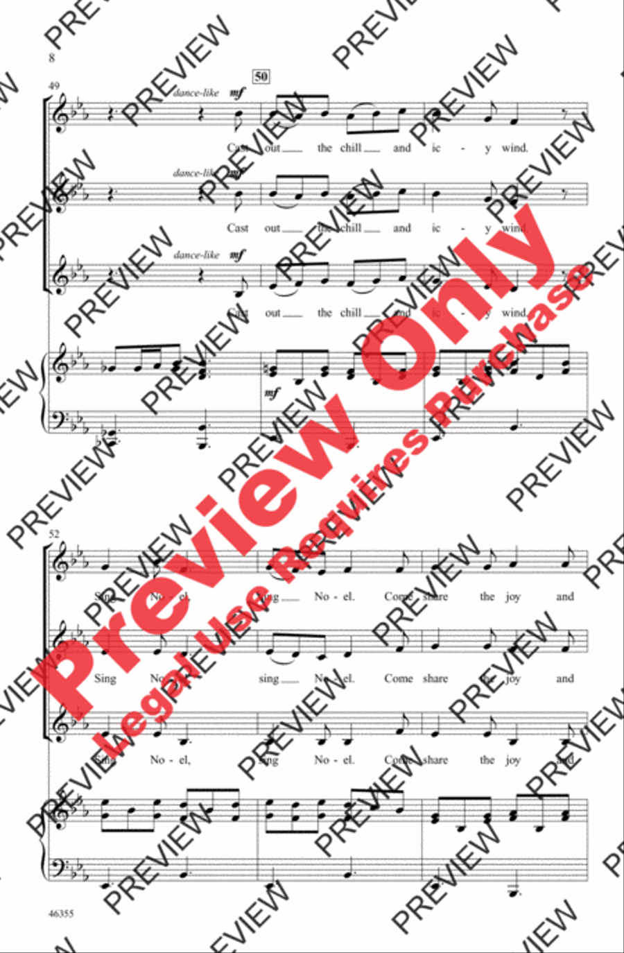 A Winter Noel Women's Choir scores gallery preview page 8