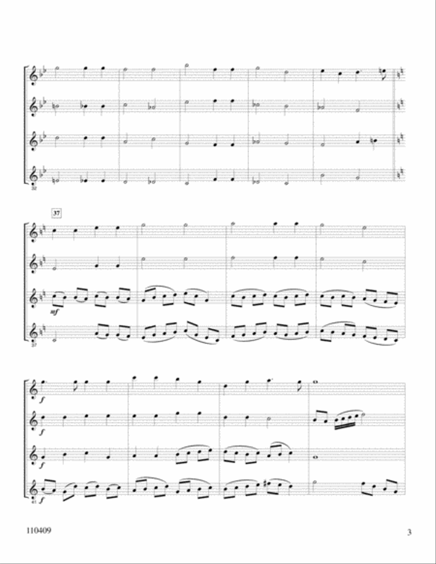 Holy, Holy, Holy (unacc) Flute Quartet scores gallery preview page 3