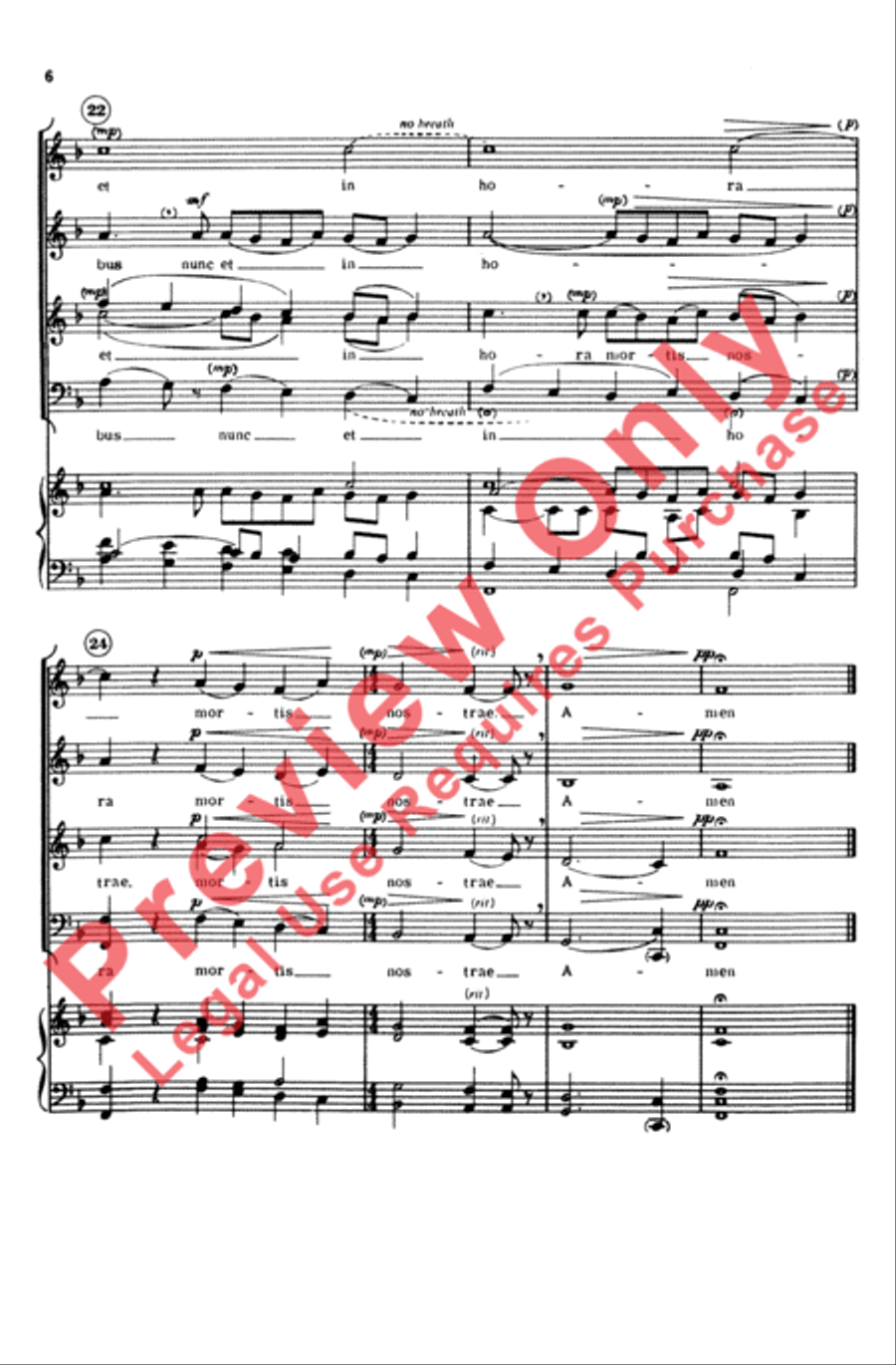 Ave Maria 4-Part scores gallery preview page 5