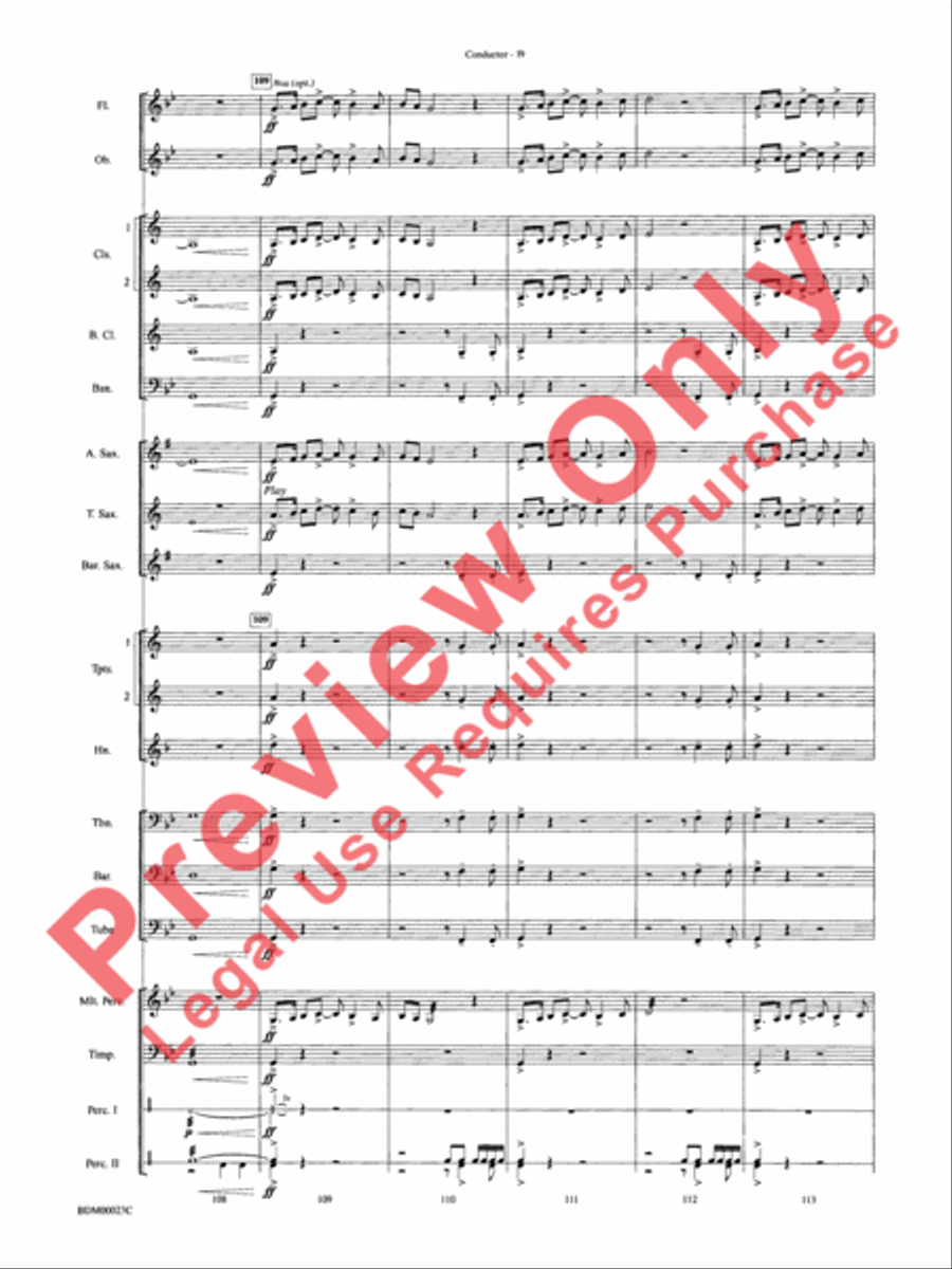 Under the Rice Moon Under the Rice Moon Concert Band scores gallery preview page 22