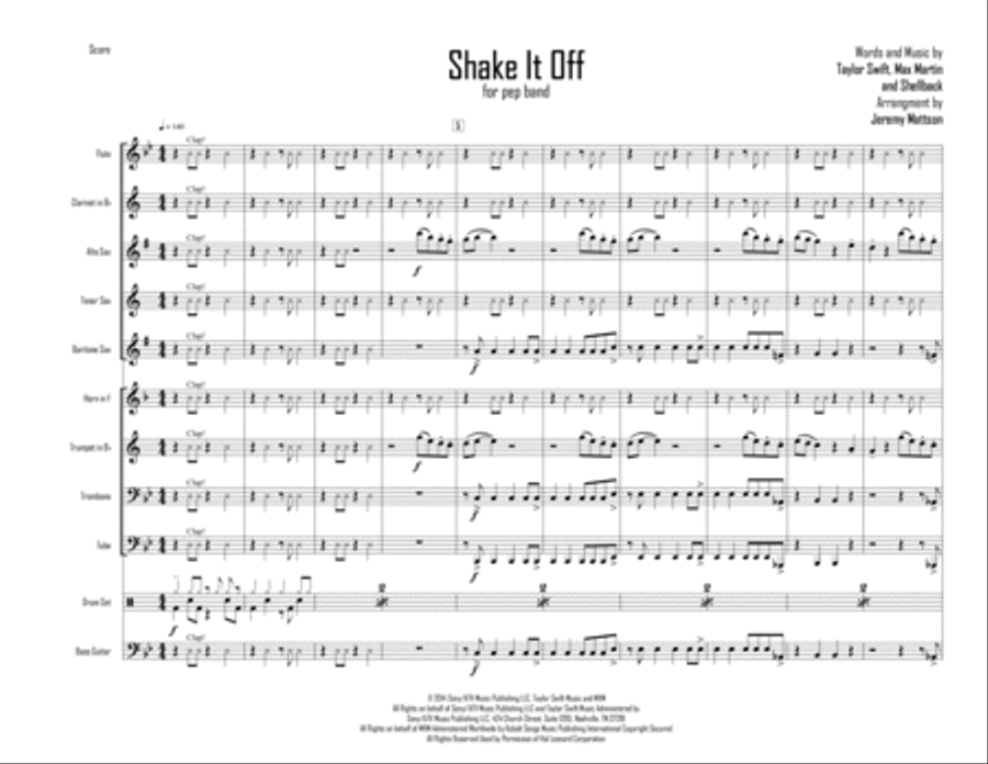 Shake It Off Small Ensemble scores gallery preview page 2