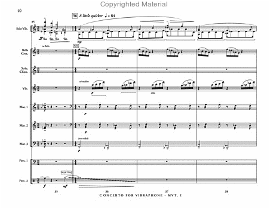 Concerto for Vibraphone & Percussion Ensemble Percussion Ensemble scores gallery preview page 11