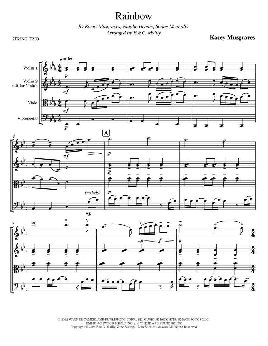 Rainbow String Trio scores gallery preview page 1