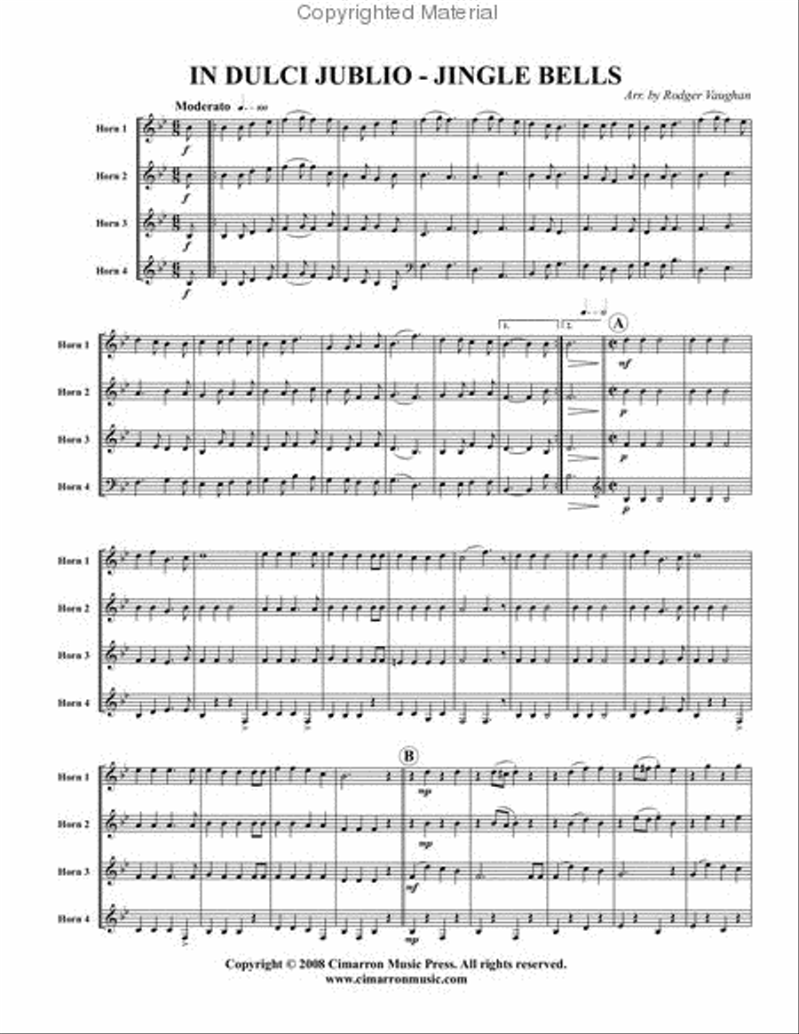 Holiday Treats, volume 5 Horn scores gallery preview page 4
