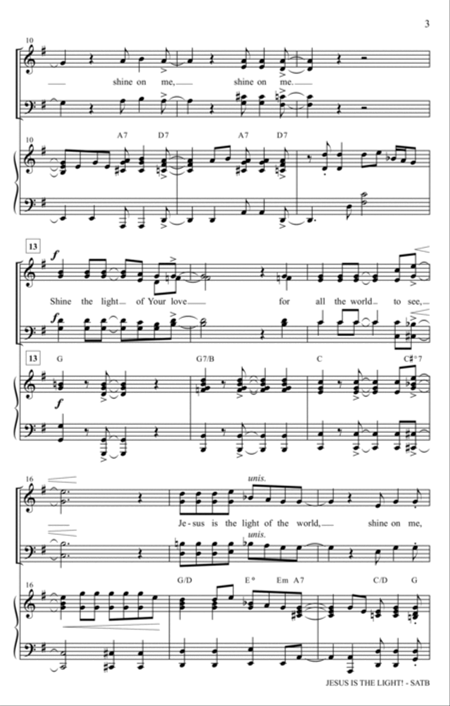 Jesus Is The Light! 4-Part scores gallery preview page 2