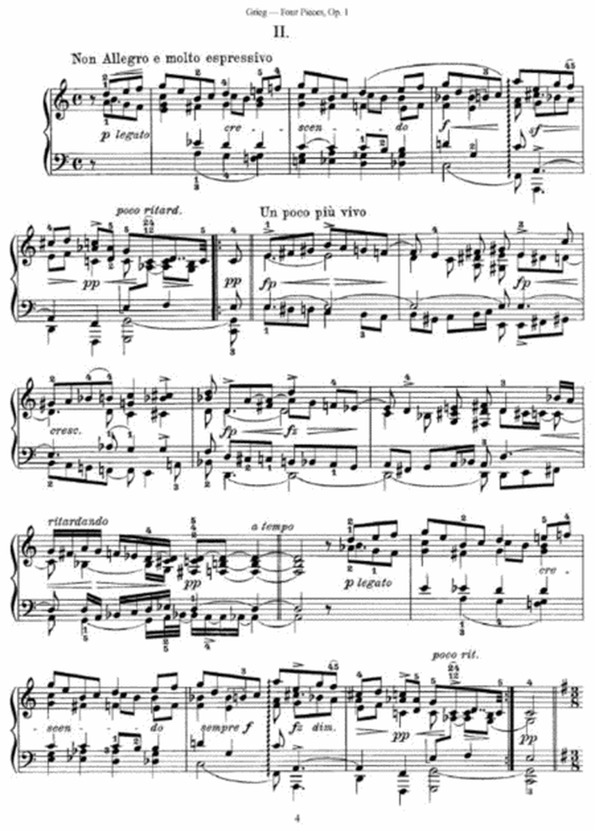 Grieg - Four Pieces Op. 1