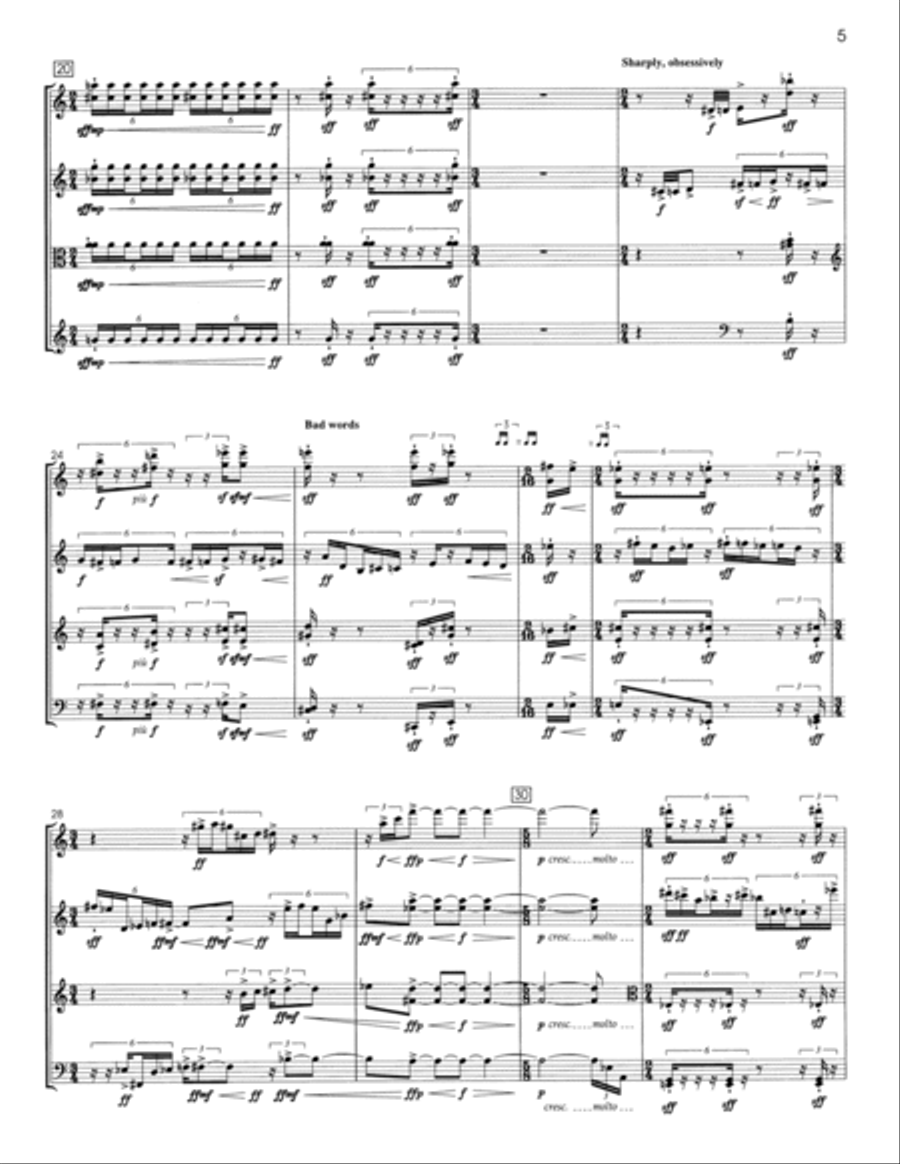 String Quartet No. 3: Among Friends String Quartet scores gallery preview page 5