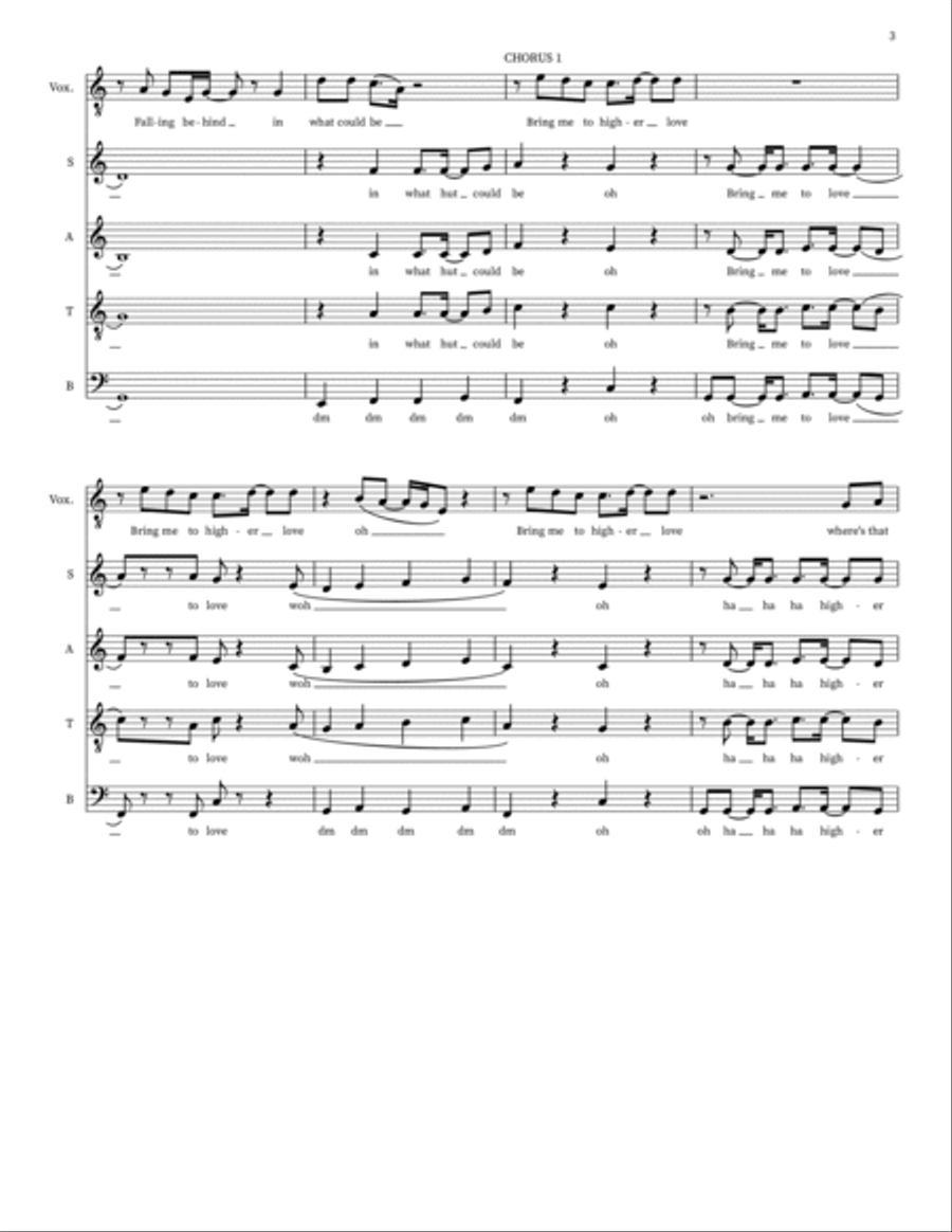 Higher Love Small Ensemble scores gallery preview page 3