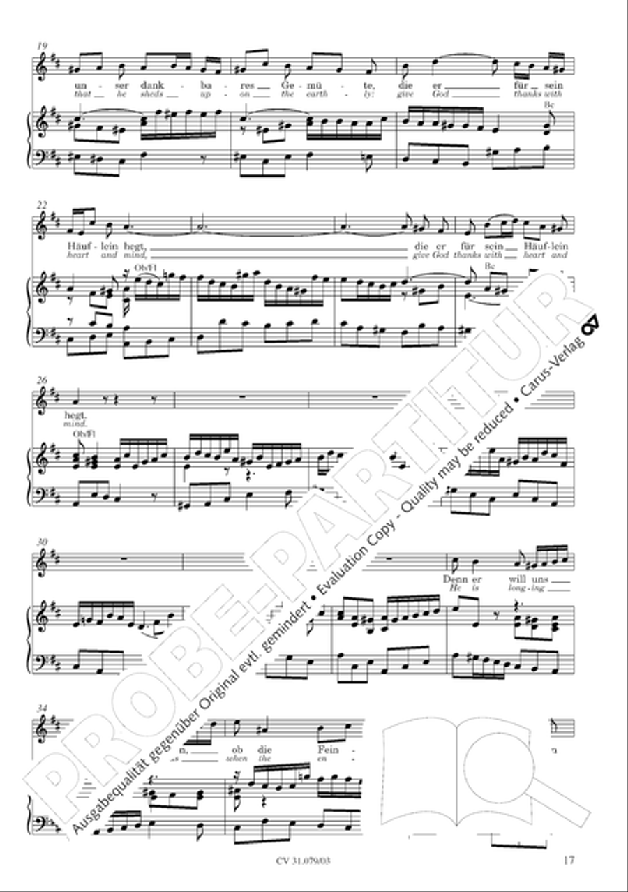 God the Lord is sun and shield (Gott, der Herr, ist Sonn und Schild) 4-Part scores gallery preview page 18