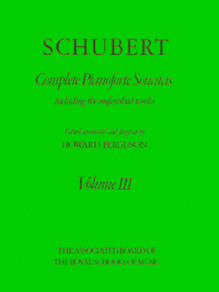 Complete Pianoforte Sonatas Volume III (de luxe