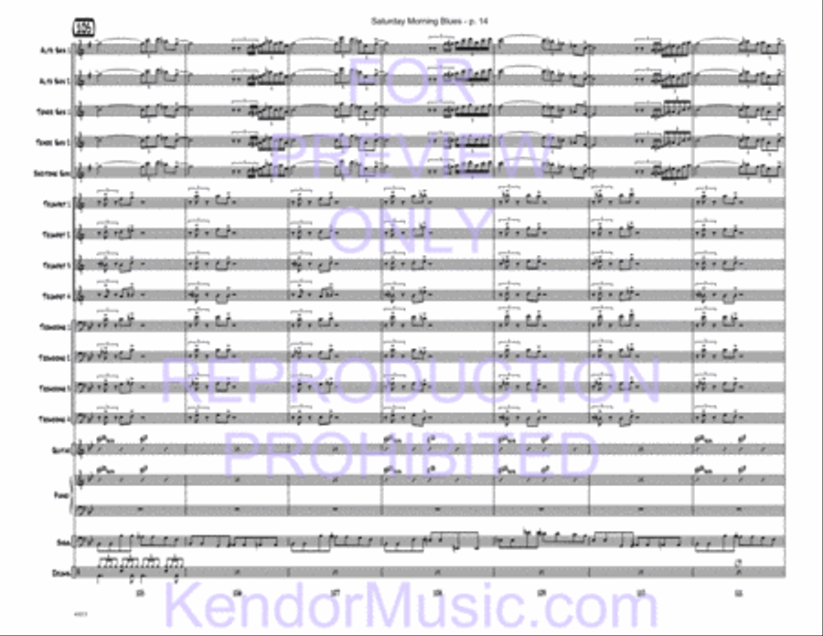 Saturday Morning Blues Saturday Morning Blues Jazz Ensemble scores gallery preview page 15