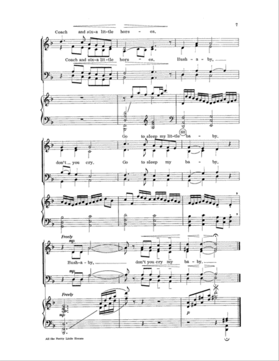 All the Pretty Little Horses 4-Part scores gallery preview page 7