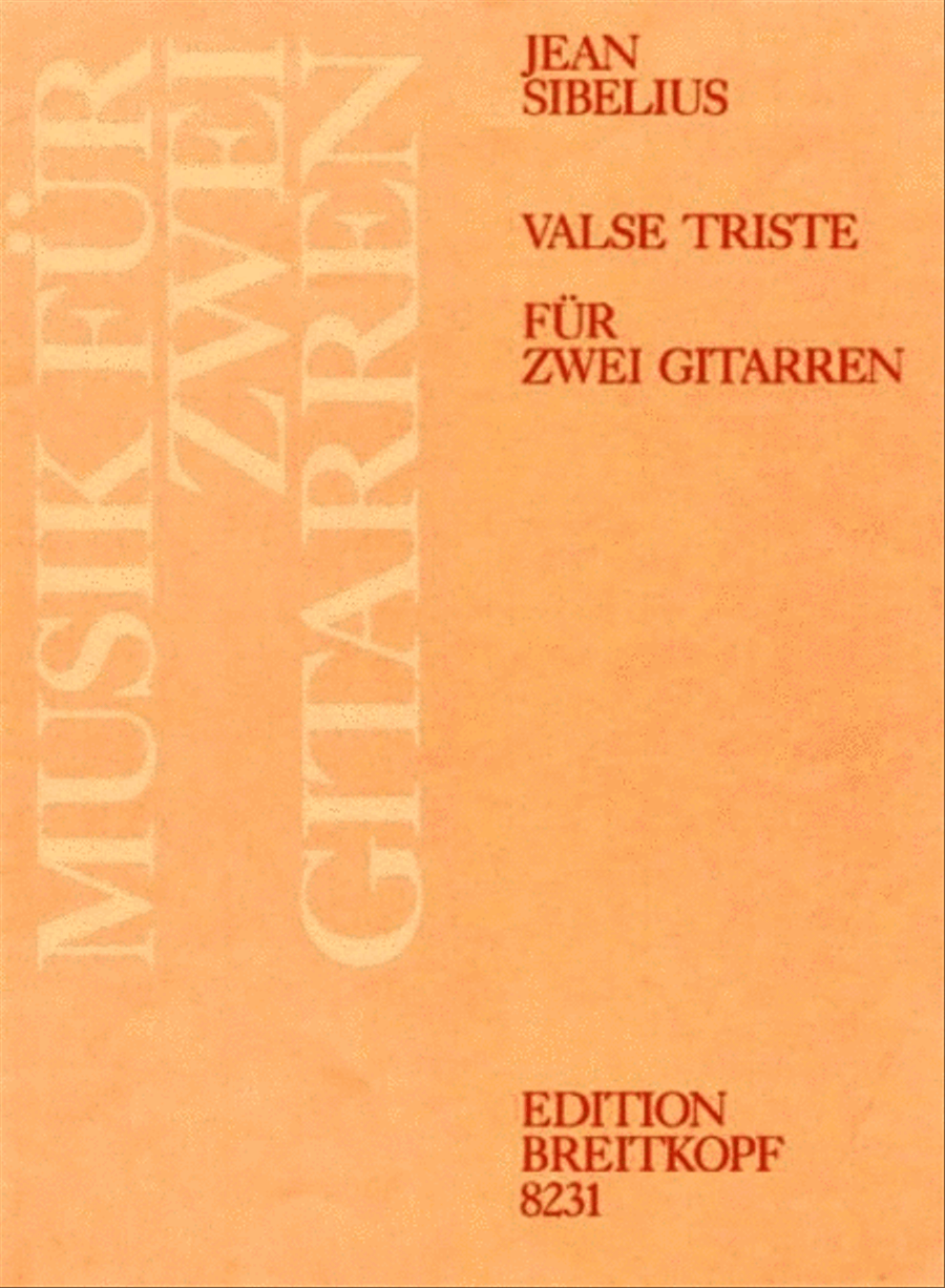 Valse triste Op. 44/1 Classical Guitar scores gallery preview page 1