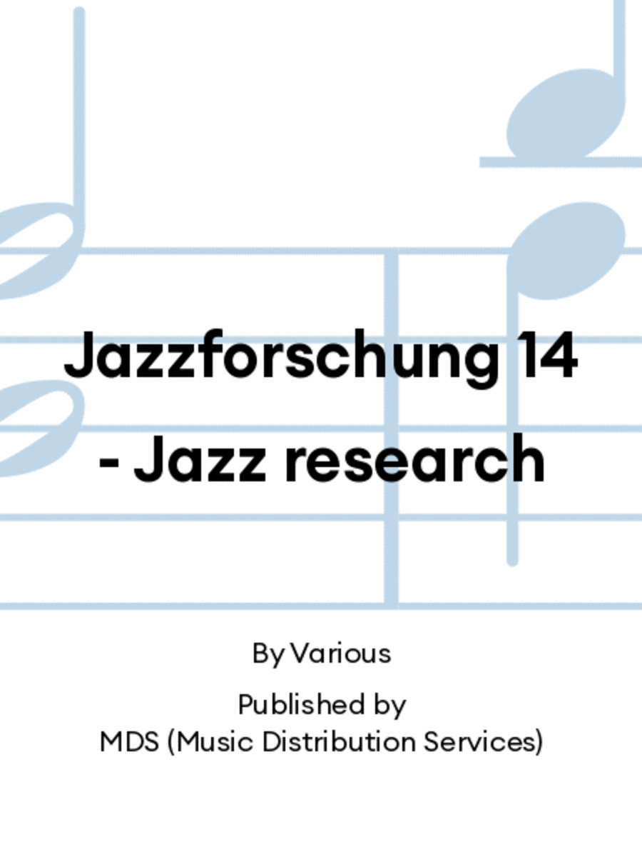 Jazzforschung 14 - Jazz research