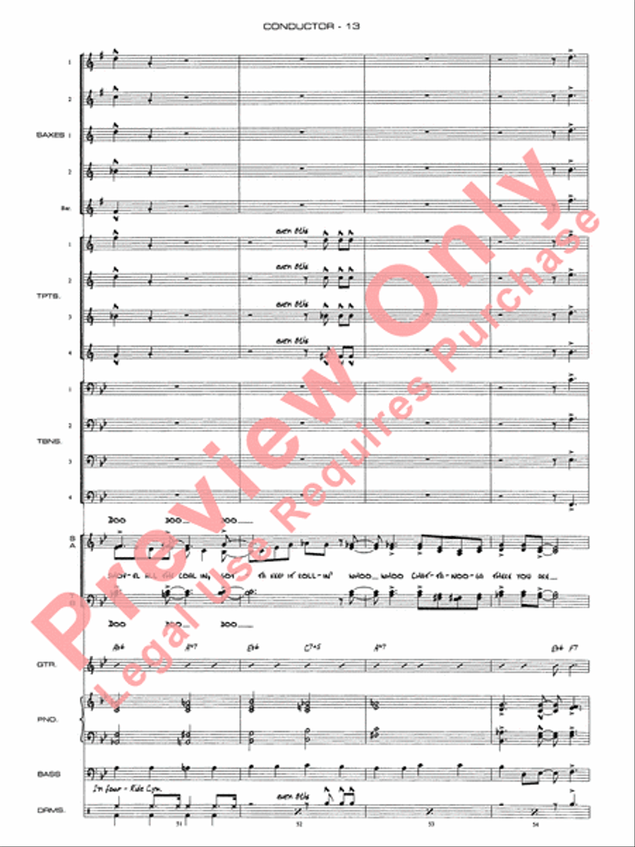 Chattanooga Choo Choo Jazz Ensemble scores gallery preview page 16