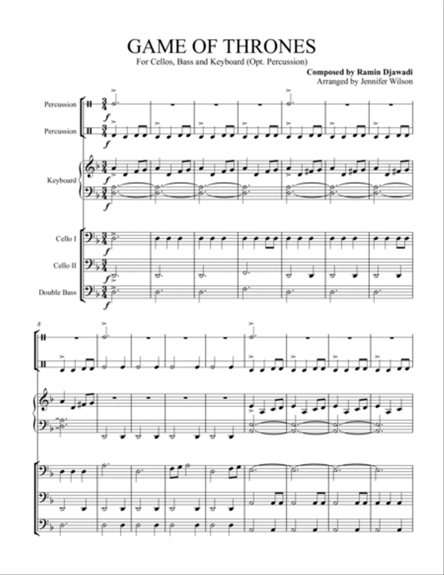 Game Of Thrones Large Ensemble scores gallery preview page 2