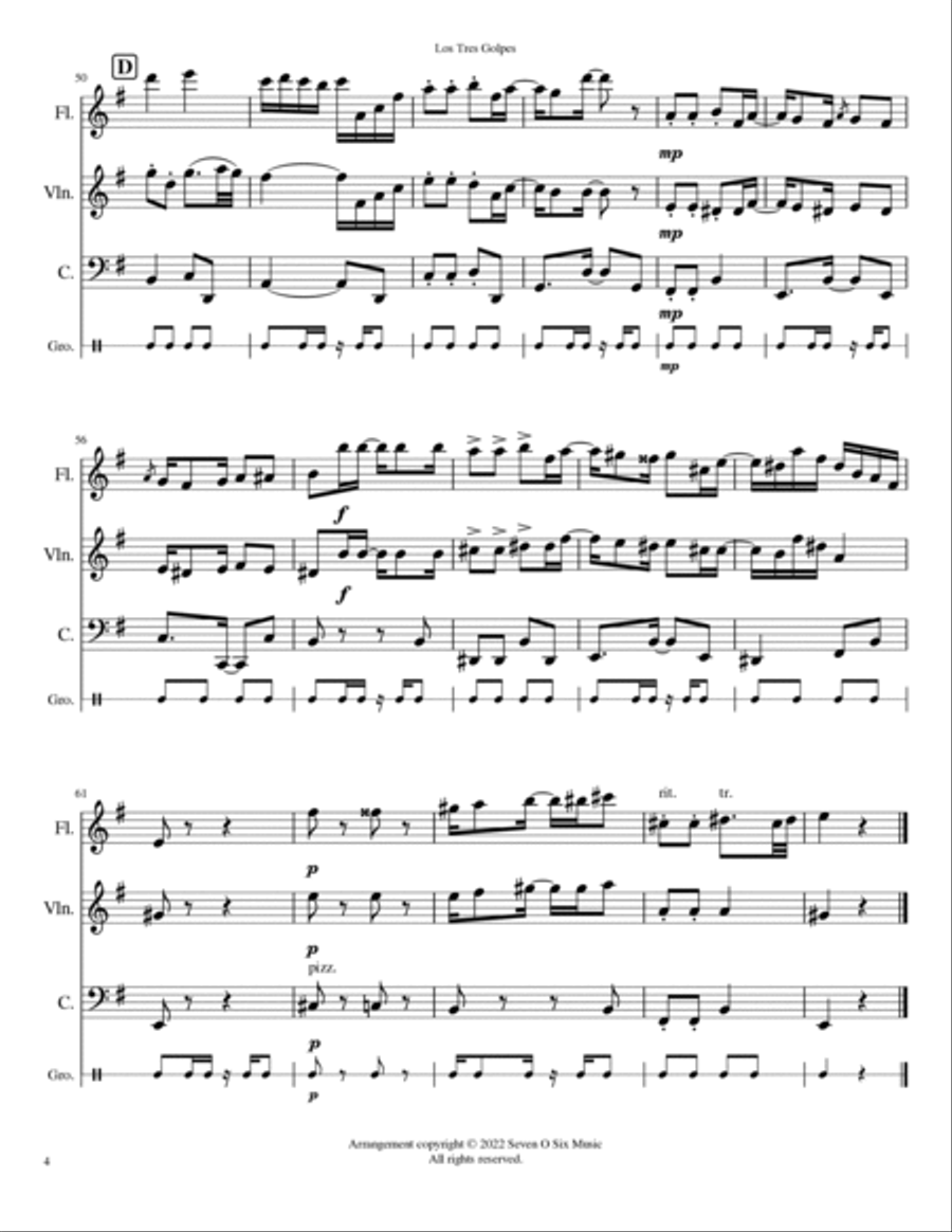 Los Tres Golpes Small Ensemble scores gallery preview page 4