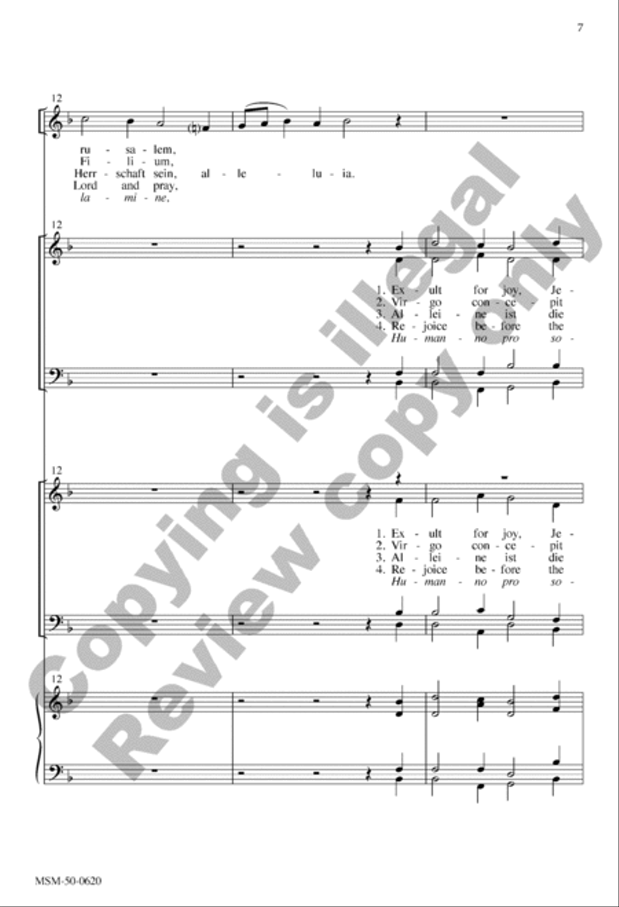 Puer natus in Bethlehem and Surrexit Christus hodie (Choral Score) 4-Part scores gallery preview page 7