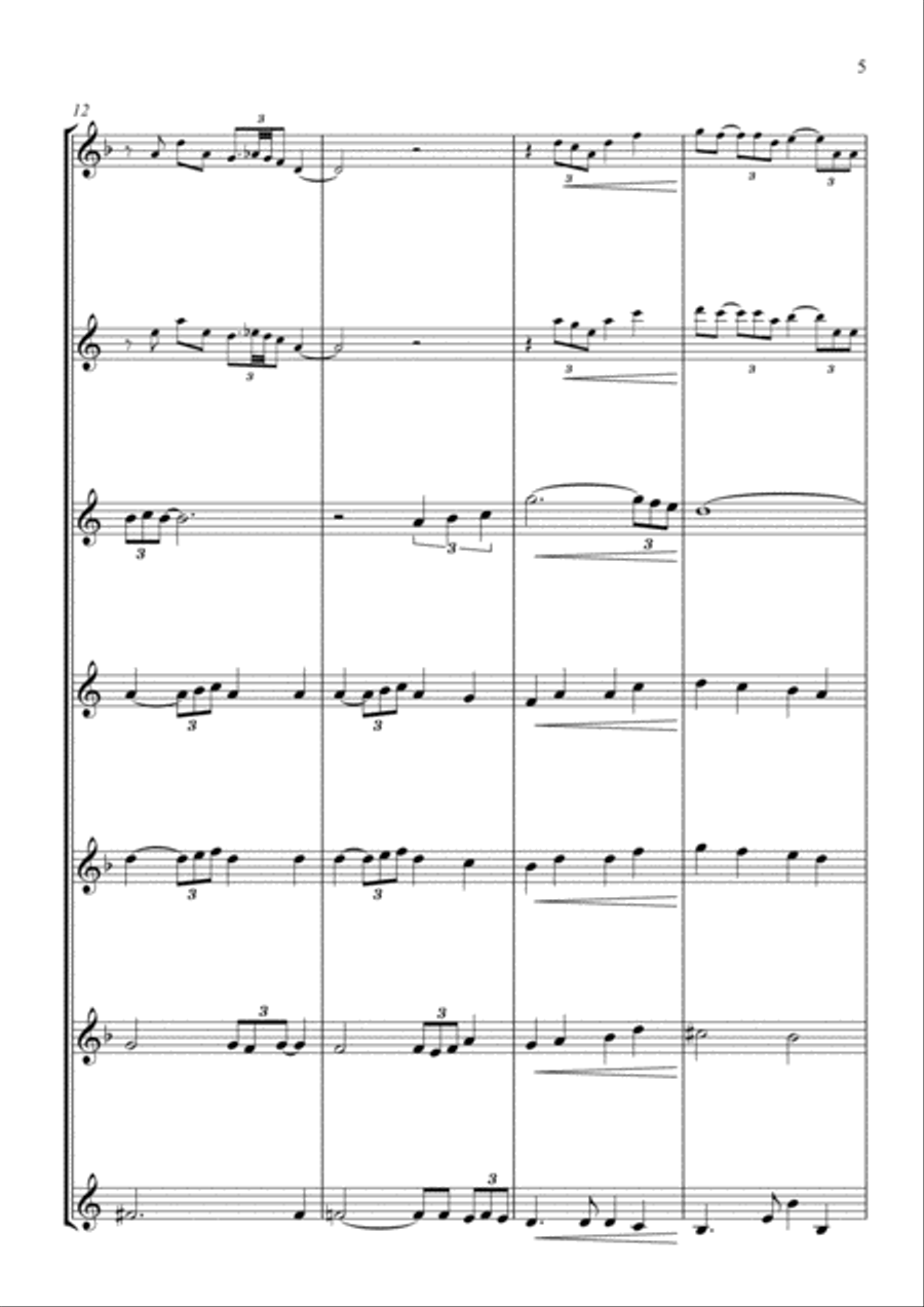 My Funny Valentine My Funny Valentine Saxophone Quintet scores gallery preview page 5