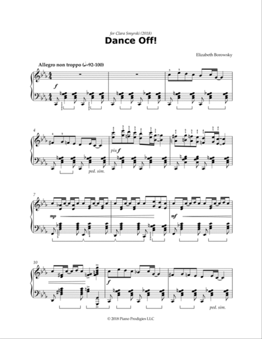 Dance Off! Dance Off! Piano Solo scores gallery preview page 3