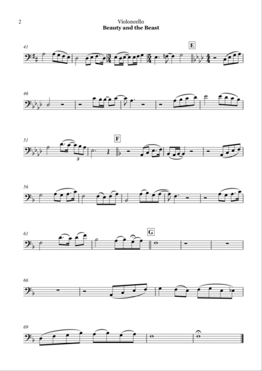 Beauty And The Beast Beauty And The Beast Piano scores gallery preview page 2