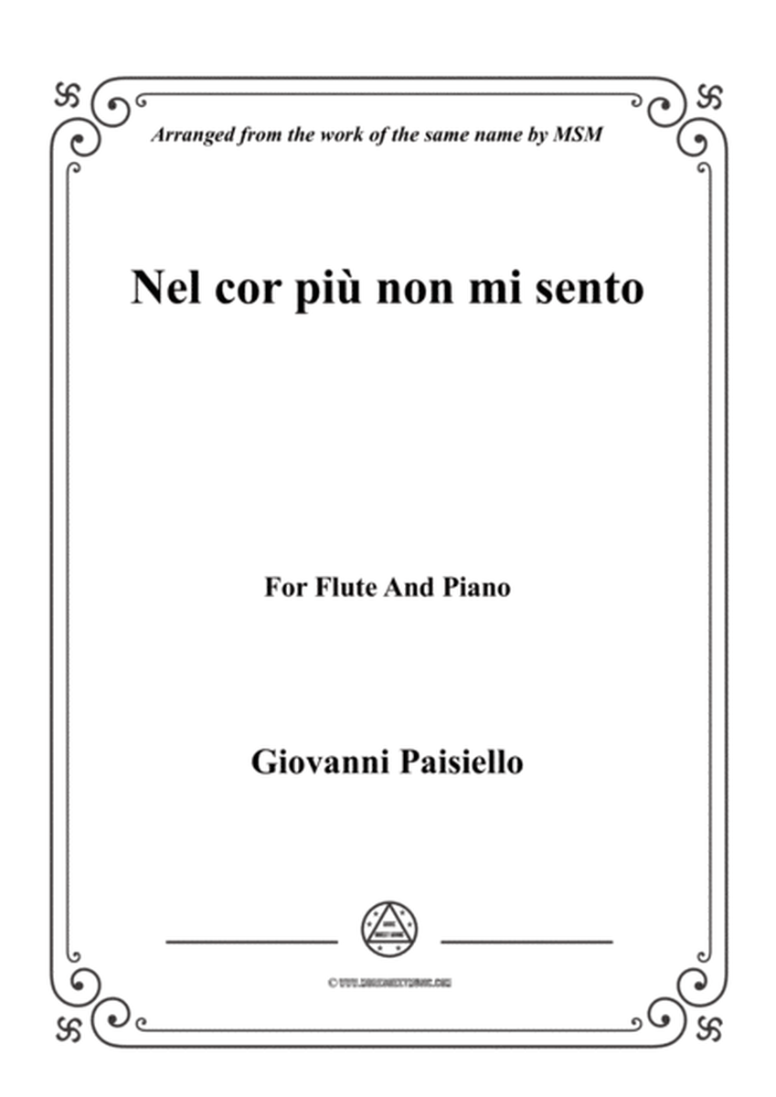 Paisiello-Nel cor più non mi sento,for Flute and Piano image number null