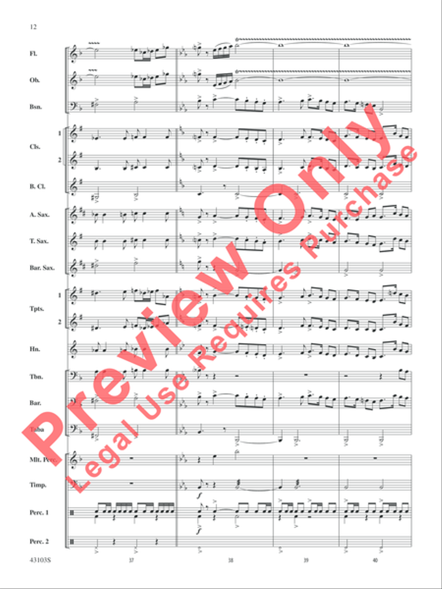 The Silver Quill Concert Band scores gallery preview page 12