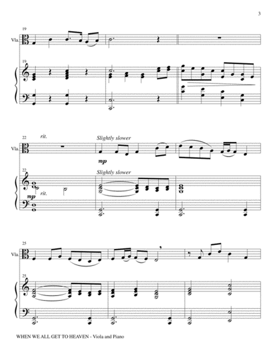 WHEN WE ALL GET TO HEAVEN (Viola and Piano with Viola Part) image number null
