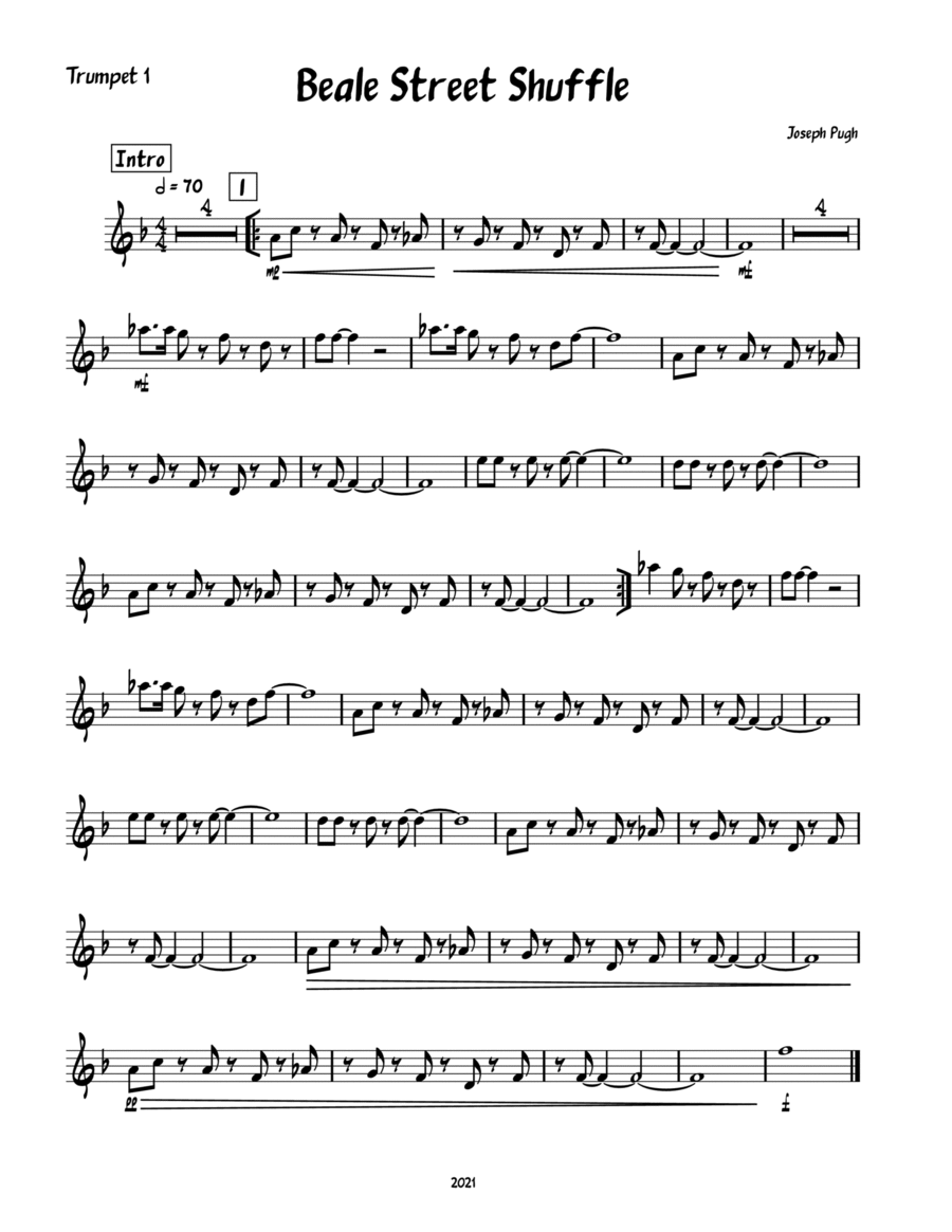 Beale Street Shuffle (Brass Quintet) image number null