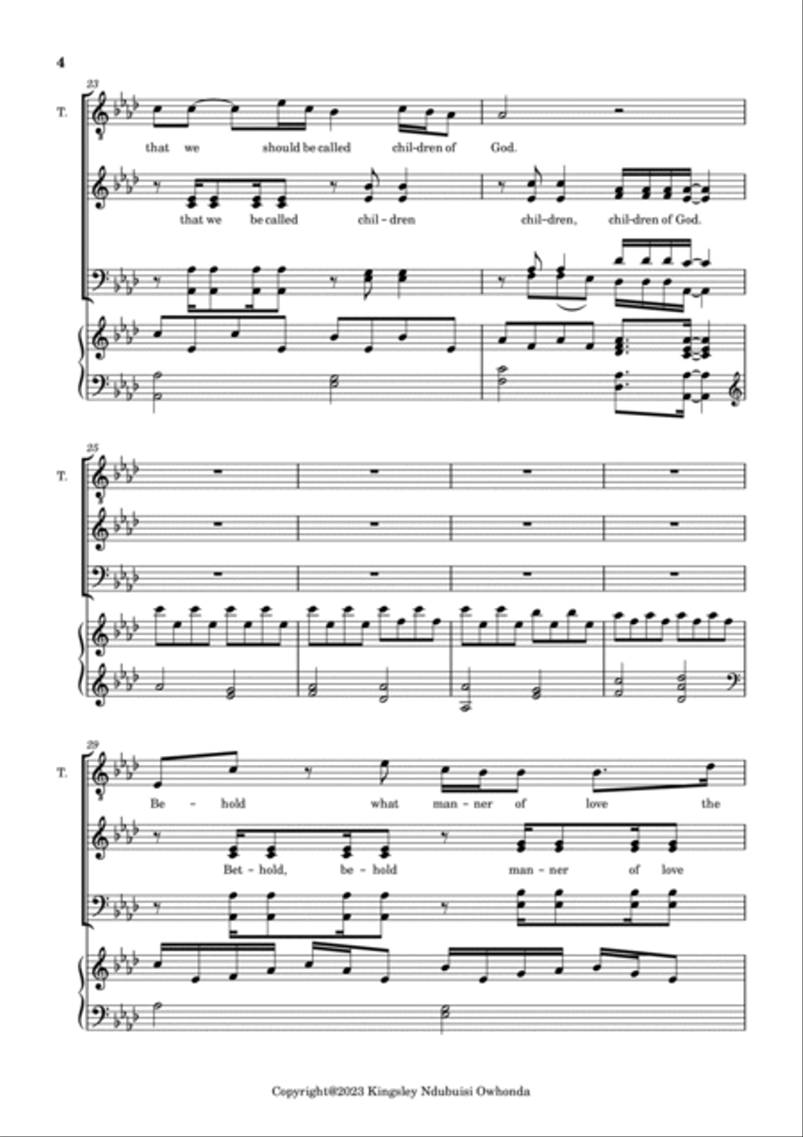 Part of God's family 4-Part scores gallery preview page 4