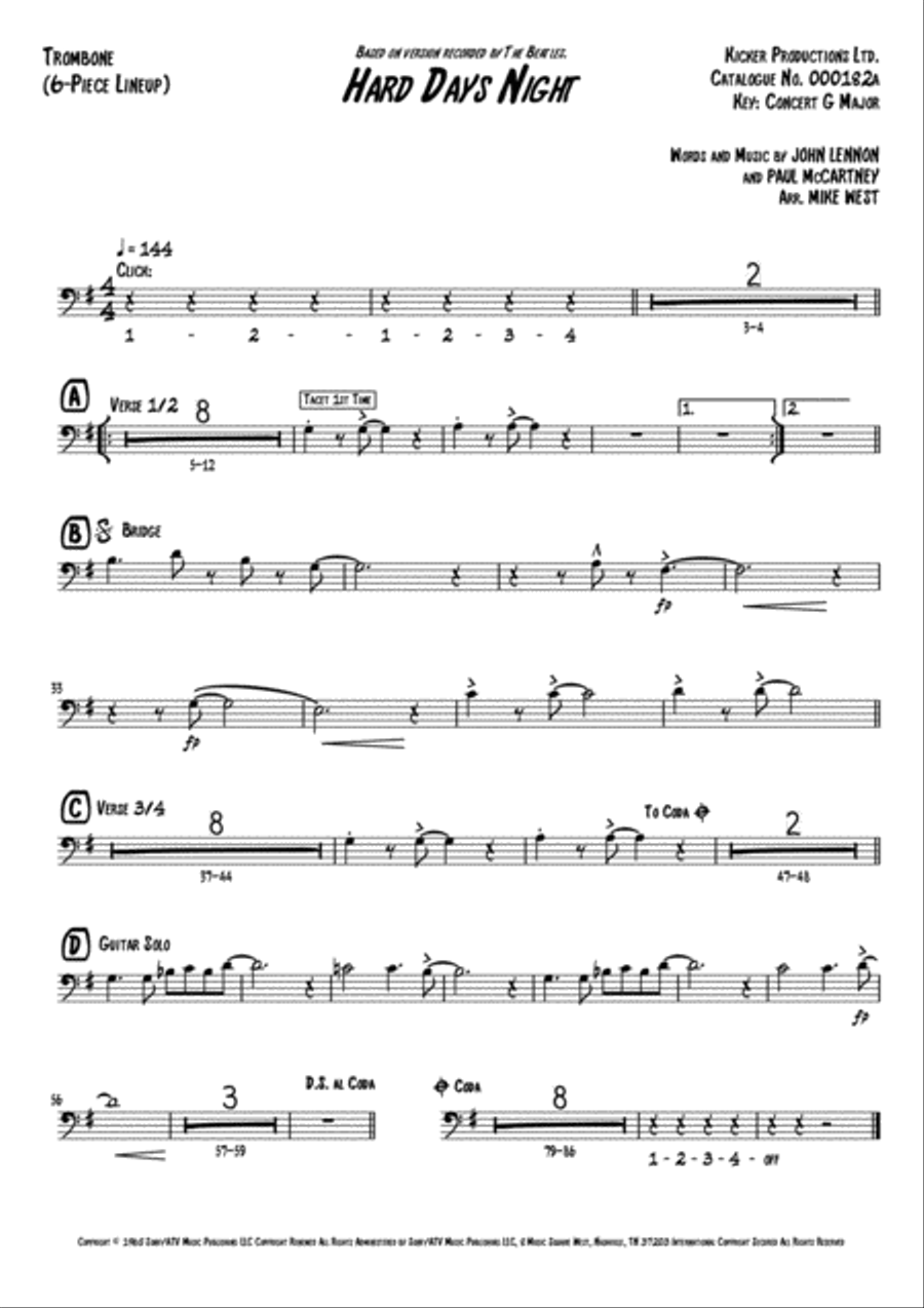 Another Hard Day's Night Small Ensemble scores gallery preview page 6
