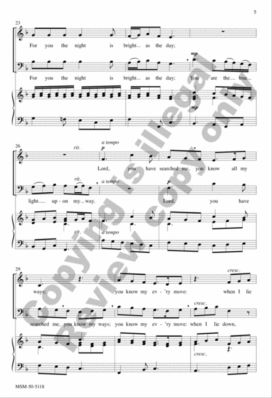 Lord, You Have Searched Me 2-Part scores gallery preview page 5