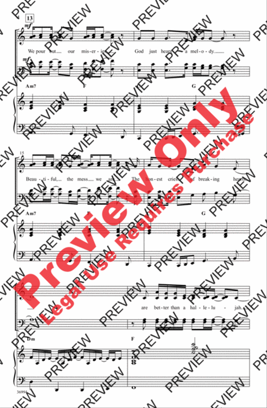 Better Than a Hallelujah 4-Part scores gallery preview page 4