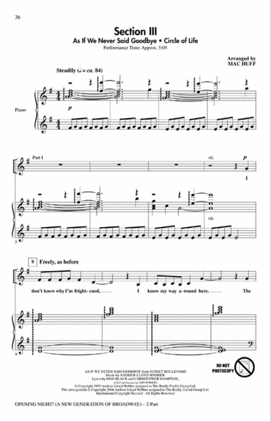 Opening Night Opening Night 2-Part scores gallery preview page 6
