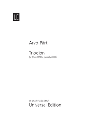 Book cover for Triodion Score for Mixed Choir