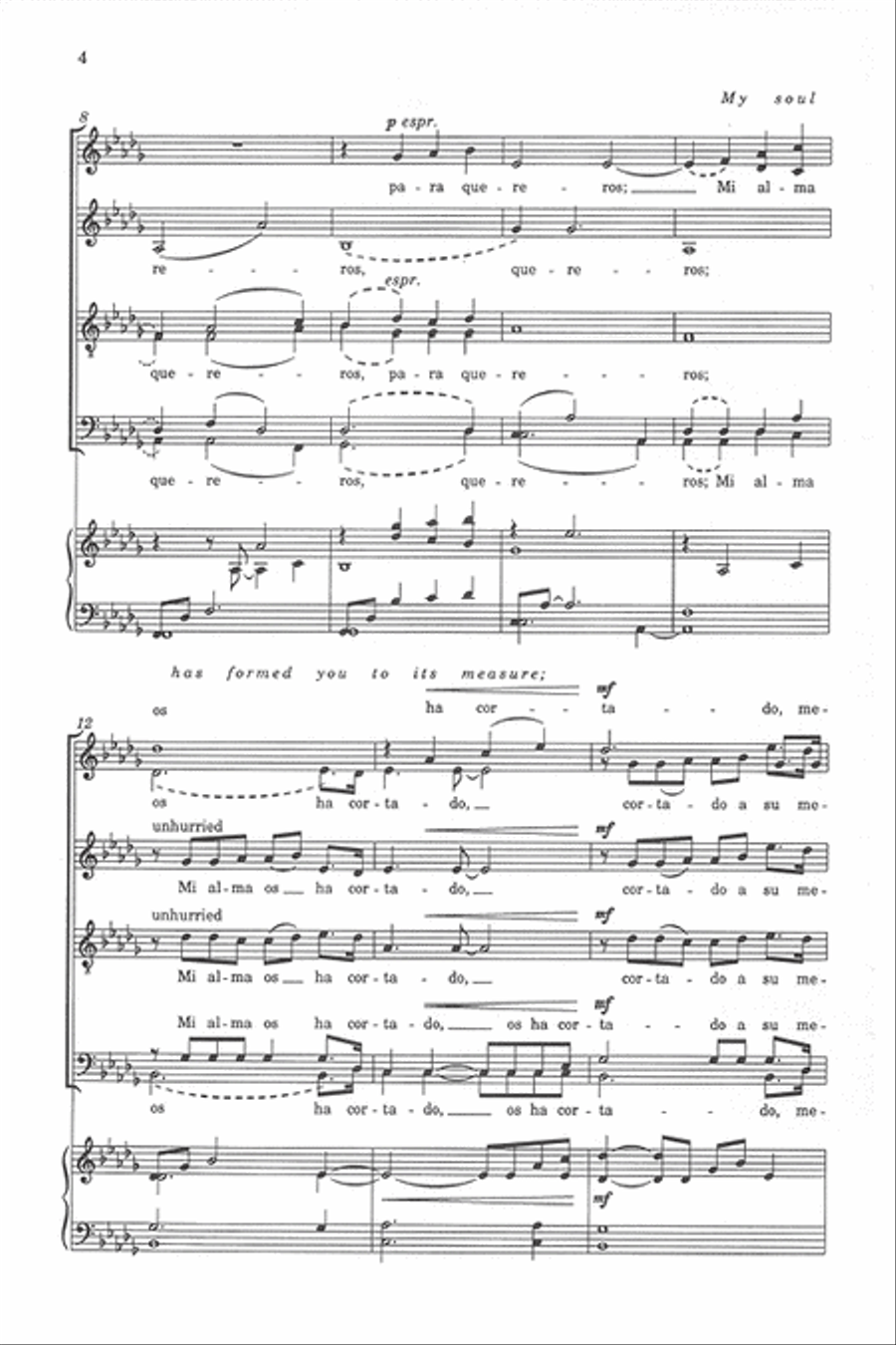 Amor de mi Alma - SATB divisi image number null